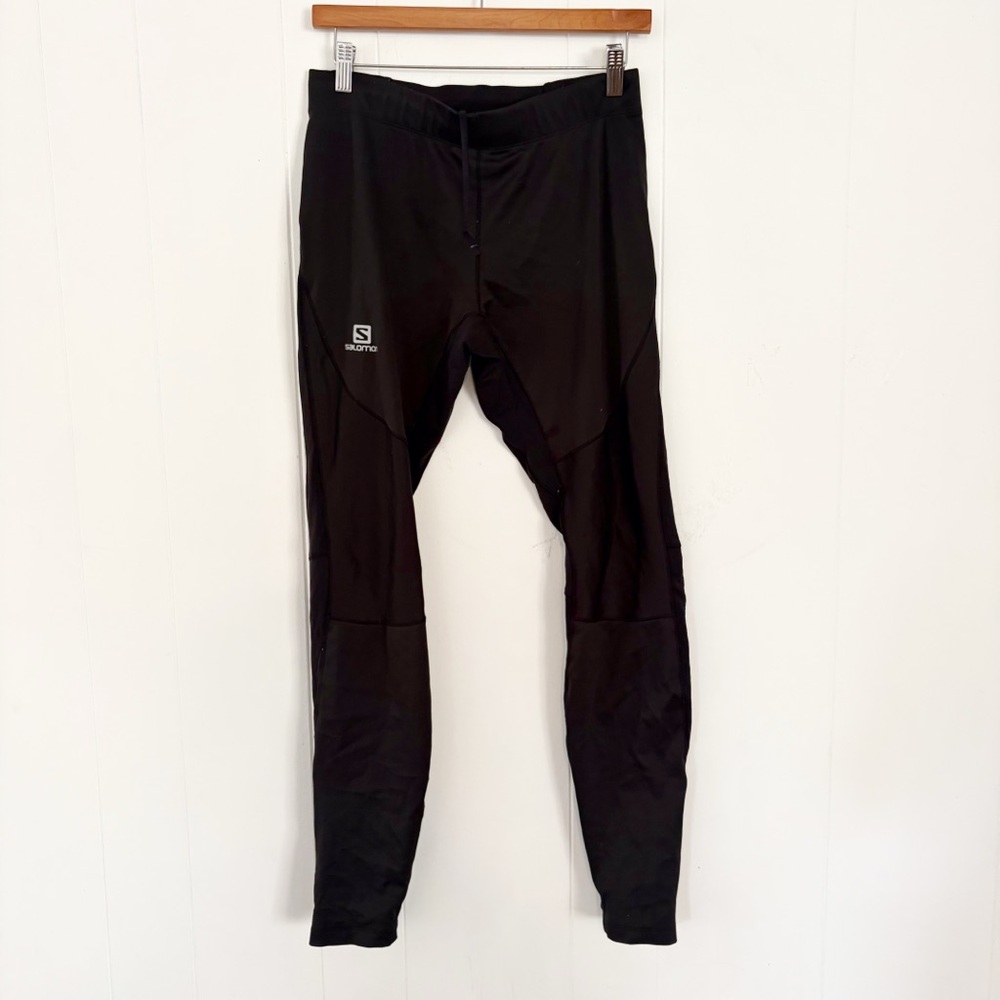 Salomon Black Performance Leggings Size Medium Snow Boarding Athletic